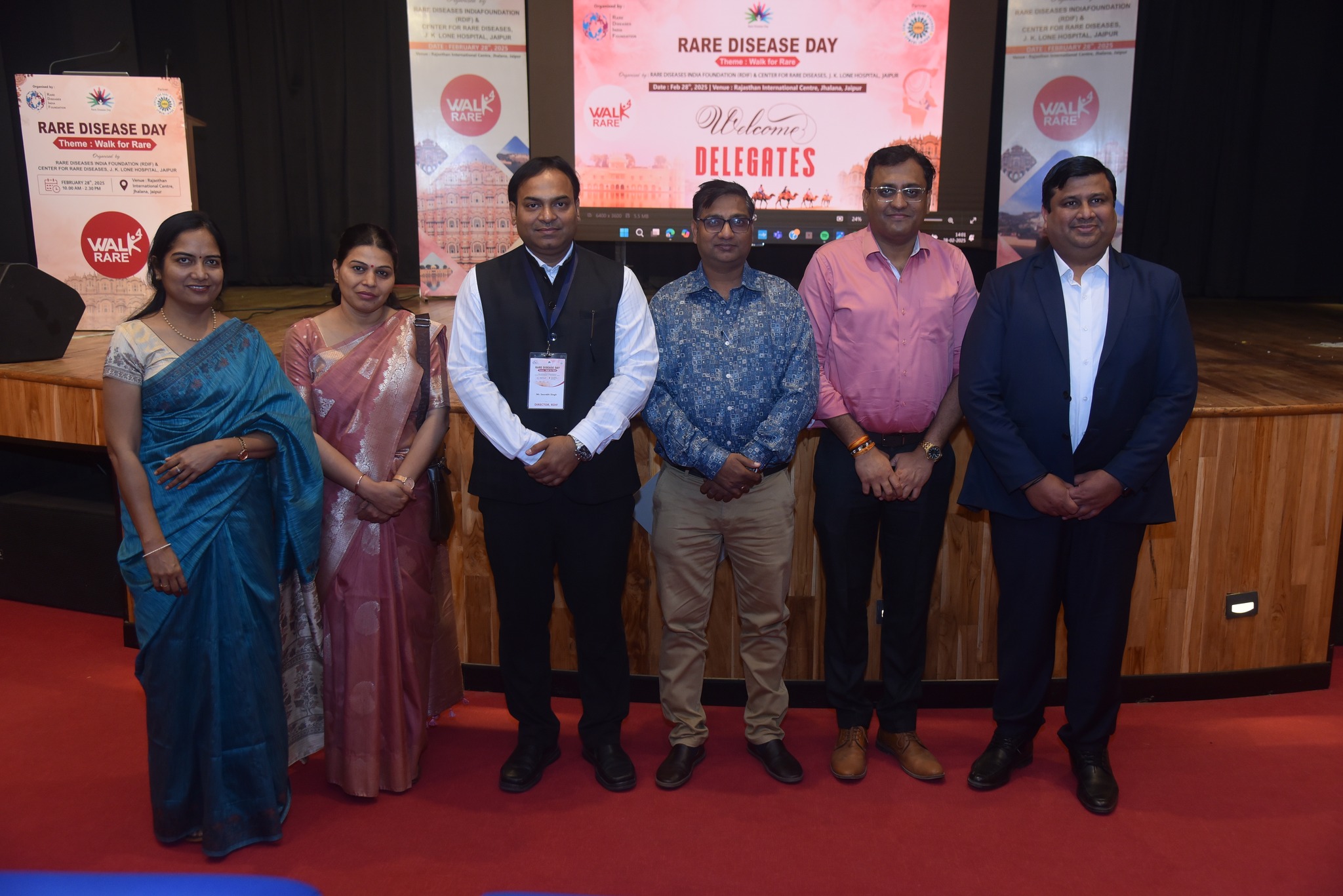 A research poster being presented at the Rare Disease Day conference.